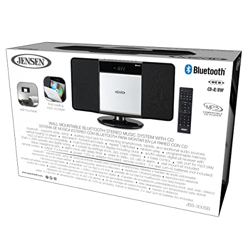 Jensen JBS-300SB Jbs-300 Modern Bluetooth Stereo Music System For Home With Cd/Mp3/Wma Player Wireless Streaming Usb Port thumb #8