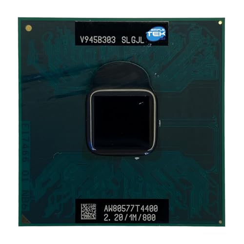 SIMPLETEK - Procesador móvil Pentium Dual‑Core T4400 2,20 GHz Socket PGA 478 (SLGJL), 1 MB de caché – ideal para portátiles heredados (reacondicionado)