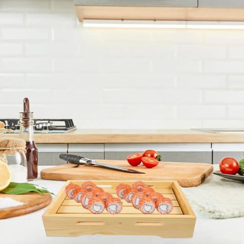 Bandeja de Madera Natural para Sushi Estilo Japonés miniatura 3