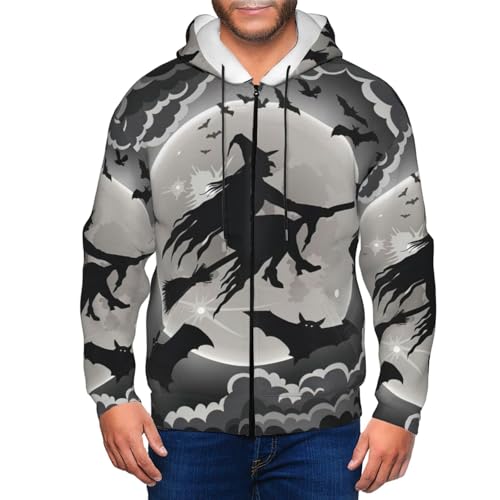 Sweat à capuche sorcière homme pull doux isolant contre le froid d'hiver - 6