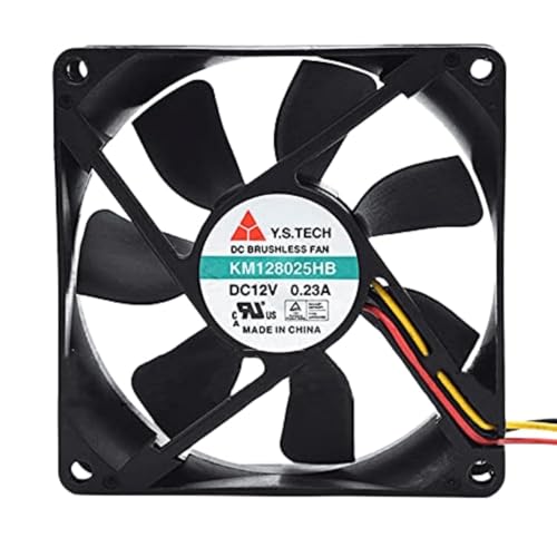 KM128025HB 12V 0.23A 80MM Fan - 8025 8CM 3-Wire Cooling Fan