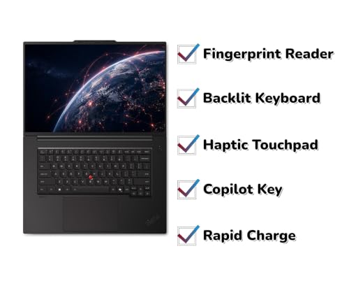 Image of New ThinkPad P1 Gen 9 Mobile Workstation Laptop 16 inch 3.2K OLED TouchScreen Series 3 Ultra 9 386H Processor 64GB LPDDR5X-8533MT /s RAM 4TB SSD RTX PRO 2000 Blackwell GDDR7 Graphic Thunderbolt5 Win 11 Pro