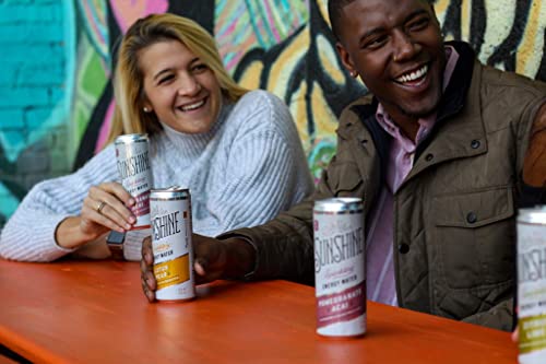 Sunshine Beverages Sparkling Water Energy Drink, Pomegranate Acai, Vitamin Water With Vitamin B12, Sugar Free Electrolyte Drink, 60Mg Caffeine Water, Zero Calorie, Healthy Energy Drinks, Clean Energy Drink #TOP3