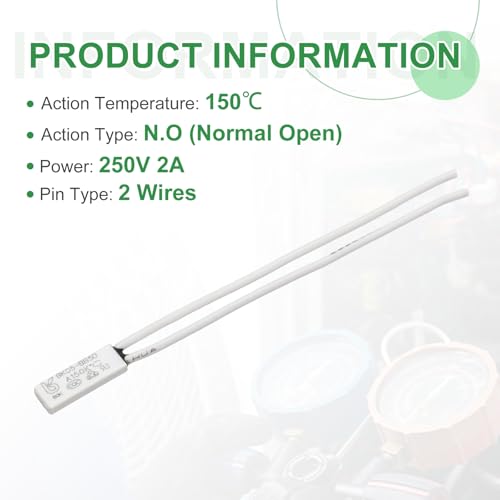 Termostato KSD9700 150°C normalmente abierto de plástico bimetálico interruptor térmico 2A 5 uds 3
