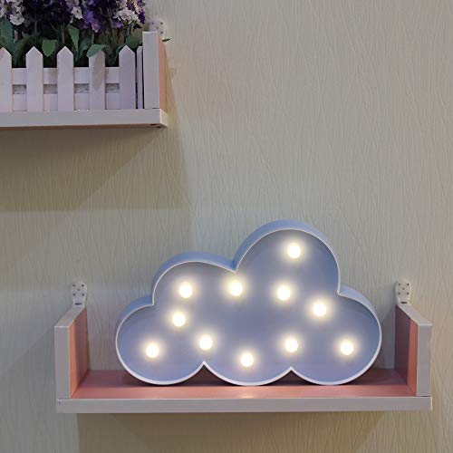 Guocheng Cloud Marquee Light Led Night Light Decor Battery Operated Table Lamps For Nursery Children Kids Bedroom Lighting Decoration, Birthday Christmas Gifts For Kids(Blue Cloud) #TOP6