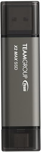 Miniatura 1 de TEAMGROUP 1TB X2 MAX ExternoPortátil SSD 1000MBs, Disco Duro USB Dual Compatible con iPhone17 & iPad y Mac Steam DeckPCWindowsAndroidPS5LaptopTesla,