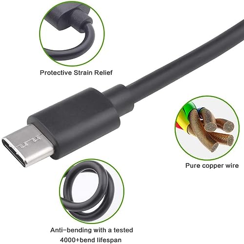 Replacement Charging Cable USB Type-C Cord Compatible with Samsung Galaxy Buds2 Pro, Galaxy Buds Pro, Galaxy Buds Live and Skullcandy Indy Evo Earbuds Earphones-3.3ft