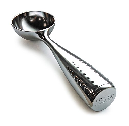 RSVP International (I-SCP) Ice Cream Scoop, 8.75" | Easily Scoop Ice Cream or Cookie Dough | Large Handle for Easy Grip | Vintage Look | Dishwasher Safe, Stainless Steel