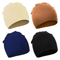 DRESHOW 4 Stücke Unisex Mütze Hut Junge Mütze Frühling Mützchen Kleinkind Wendemütze Jersey Slouch Beanie Bekleidung Unisex Infant Hut