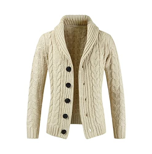 Cardigan épais décontracté pour homme idéal pour vos sorties urbaines kaki M