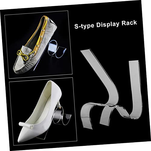 Cabilock Multi-Functional Acrylic Shoe Rack 3 Pack Heeled Sandal Holder Retail Store Display Home Decor Space-efficient