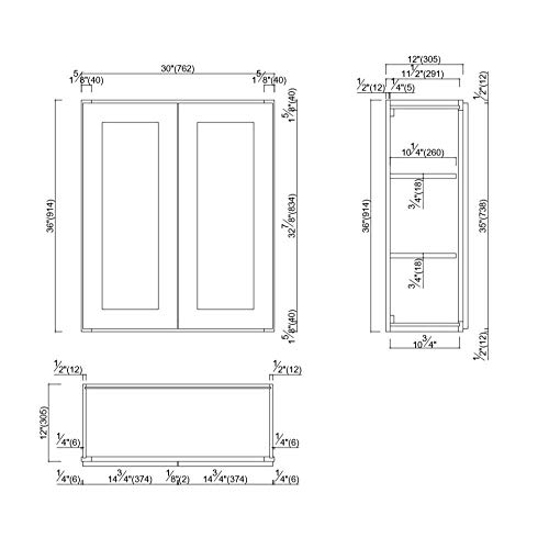 Image of Design House Brookings Kitchen Wall Cabinet, 30 inch, White
