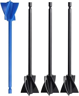 Melodyblue 4 Pcs Epoxy Mixer Attachment for Drill Reusable Paint and Resin Mixer Paddle to Mix Epoxy Resin Paint Ceramic Glaze