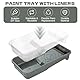 Farbe Tray, 4 Zoll Kunststoff Farbe Tray mit 20 Stück Farbe Pan Liners, Einweg-Farbe Tray, Farbe Rolle Tray, Transparente Farbe Tray Liners für Malerei