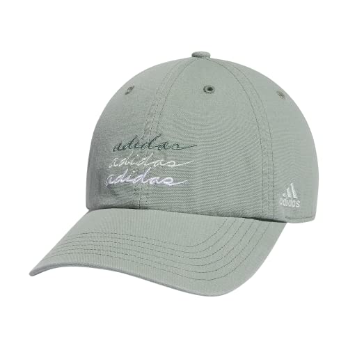 Adidas Women's Saturday Relaxed Fit Adjustable Hat, Silver Green/White/Linen Green/Tech Emerald, One Size #TOP11