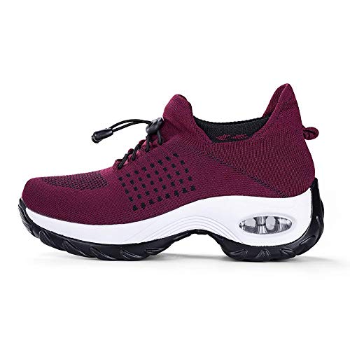 Image of Slow Man Women's Walking Shoes Sock Sneakers - Mesh Slip On Air Cushion Lady Girls Modern Jazz Dance Easy Shoes Platform Loafers