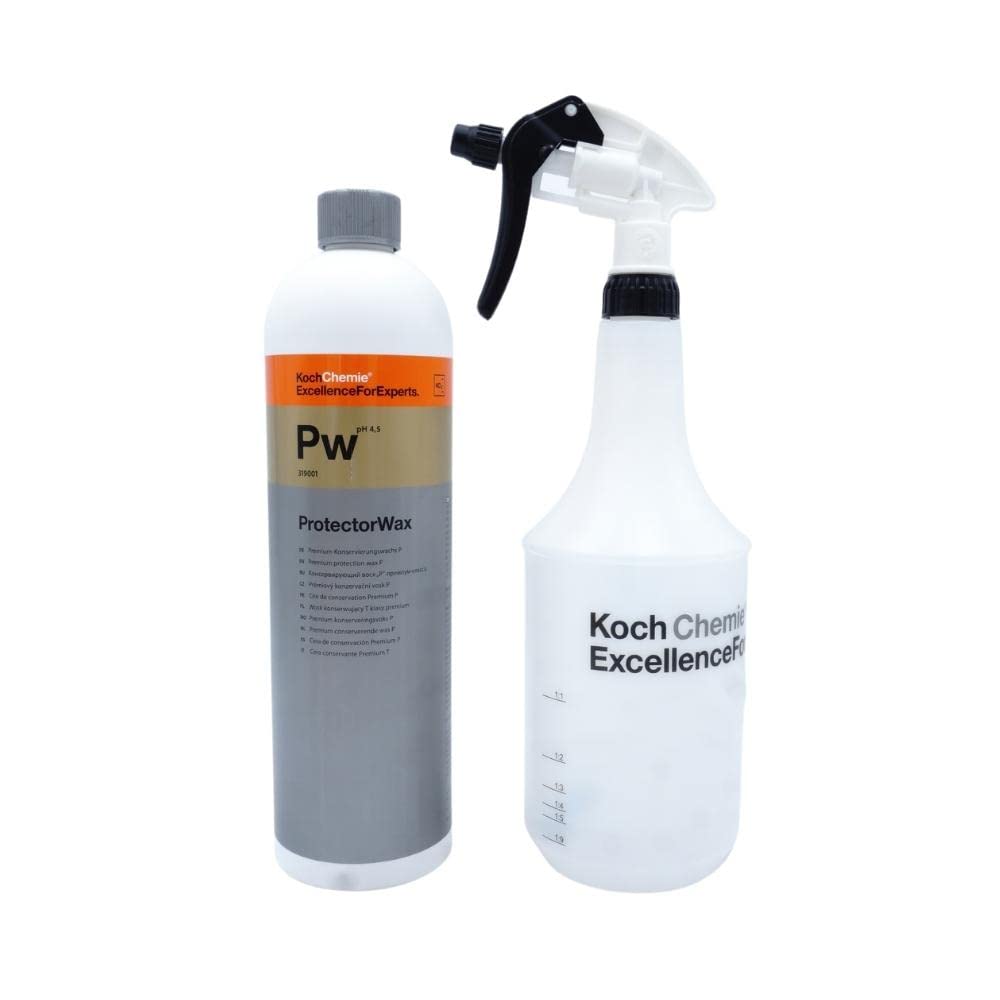 Koch Chemie PW ProtectorWax - Set de cera conservante (botella cilíndrica + cabezal pulverizador)