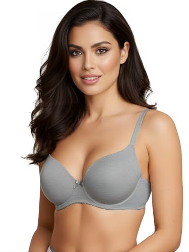 Image of Saforia Cuddlecot Cotton Padded T-Shirt Bra for Women | Wire-Free Full Coverage Bra | Breathable Soft Cotton Everyday Bra | Seamless Comfort Innerwear