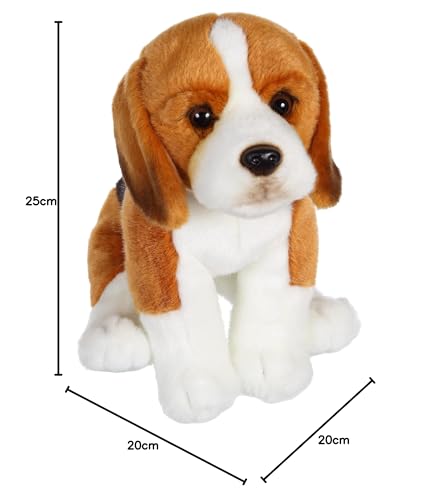 GIPSY TOYS - sitzender Hund 25 cm Beagle - Kuscheltier für Kinder - in 8 verschiedenen Modellen erhältlich - 071526