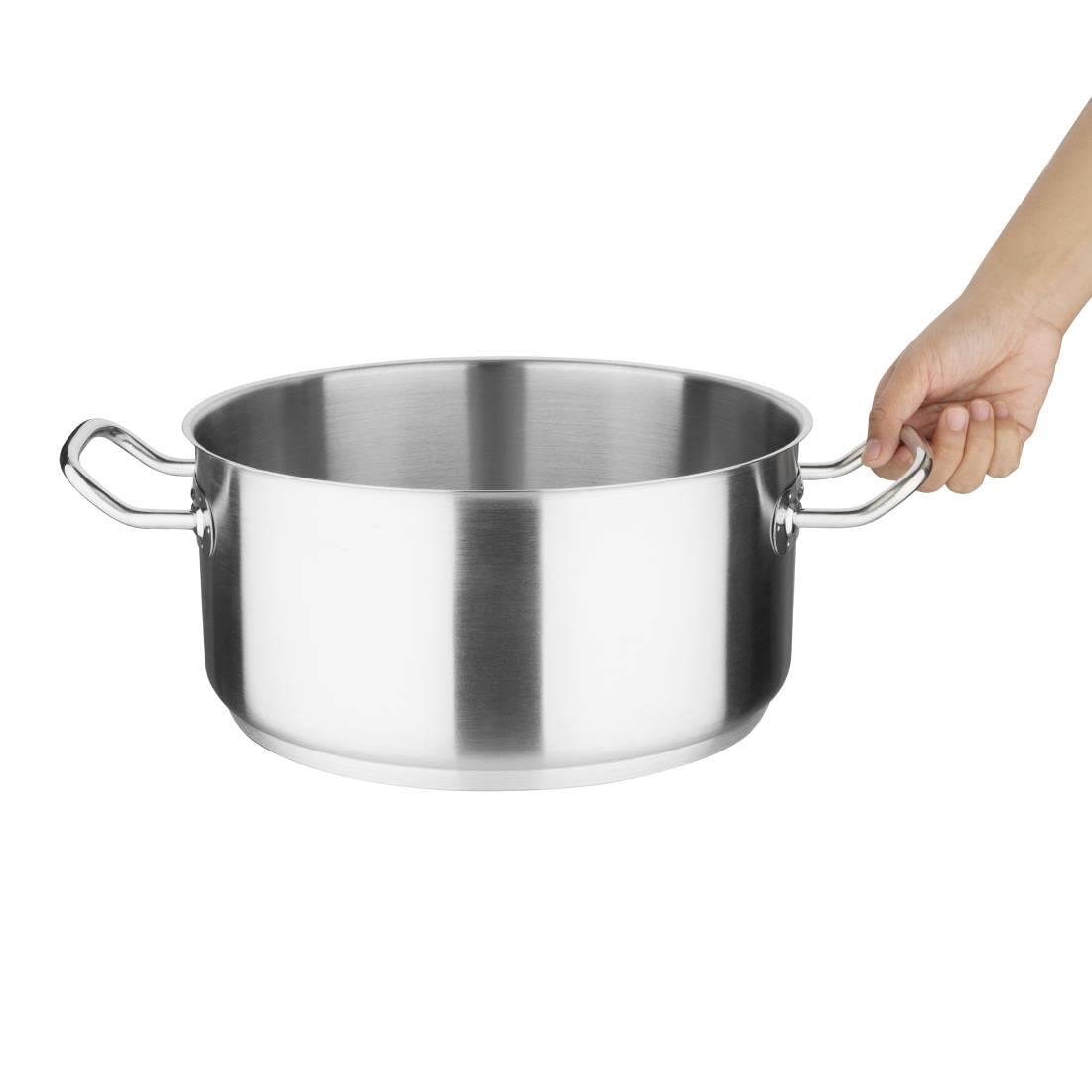 Vogue T177 Casserole en acier inoxydable 14 Pt, 28 cm de diamètre, 12 cm de profondeur, couvercles vendus séparément