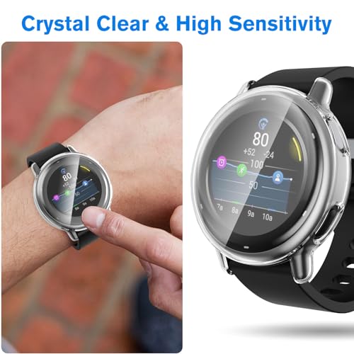 Carcasa protectora Garmin Vivoactive 5 suave negra y transparente 4