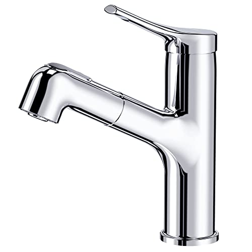 Wasserhahn mit Herausziehbarer Brause - Wasserhahn Ausziehbar Mit 40cm Spülbrause, Badarmatur für Badzimmer, 2 Spülen Modi, Einfache Installation Cover