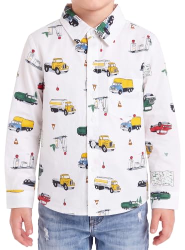 Image of Boys Hawaiian Button Down Shirt, Pure Combed Cotton Short Sleeve Size 3-15Y | Pure Combed Cotton, Smooth 60s yarn, Tagless Label, Pilling-Resistant, Shrink-Resistant, Fade-Resistant, Machine Washable
