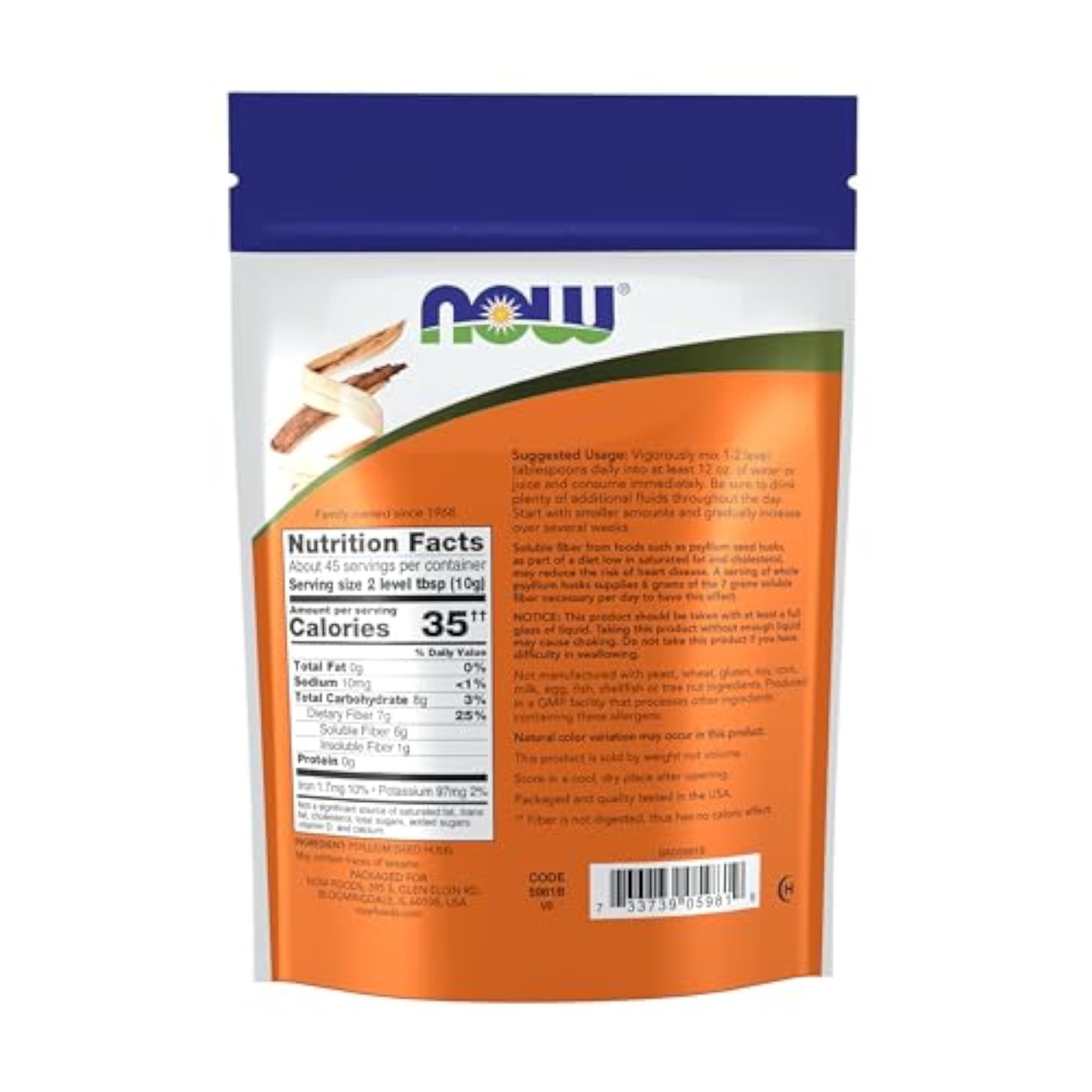 Whole Psyllium Husks - 454 G, Digestive Health