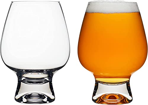 Wrenbury Barware 2er Set Fjord Große Pint Gläser | 640ml / 1,1 Pints Extra Großes Pint Glas Bierglas Pub Bierglas Hopfenhaus Glas Ale Lager Guiness Cover