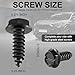 LivTee Rustproof License Plate Screws for Securing License Plates Frames and Covers on Cars and Trucks, 4 Sets Premium Stainless Steel Self Tapping Mounting Bolts (Black Zinc Plated)
