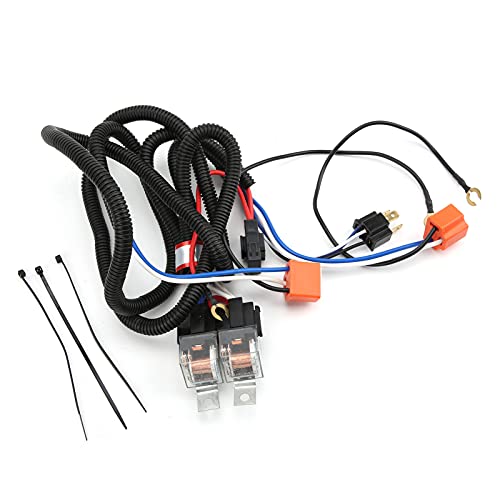 Dioche Car Headlight Relay PE Headlight Relay Wiring Harness Kit - 12V DC, Easy PlugandPlay Installation, High Heat Resistance, Durable &, Perfect for Car