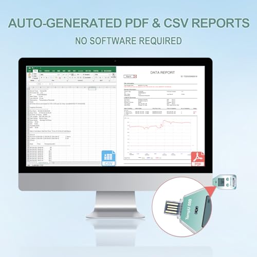 Registrador de datos de temperatura USB que genera informes automáticos PDF para laboratorios 2