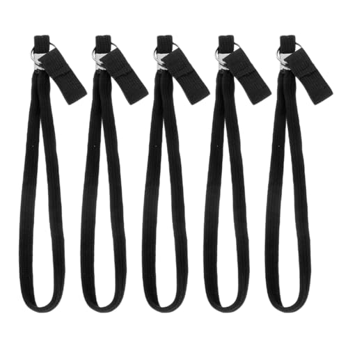 BEBEMOKO Practical Cane Wrist Straps 5pcs Anti-Lost Lanyards Walking Stick Holder Sturdy Nylon Black