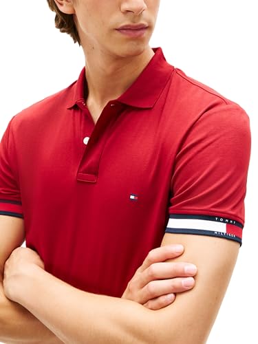 Image of Tommy Hilfiger Mens Short Sleeve Casual Polo Shirts in Regular Fit with Liquid Cotton