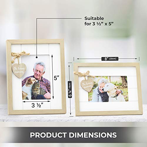 Rustikaler Holz-Fotorahmen für Haustiere, mit Herz-Verzierung, Portraitausrichtung – Bild 7