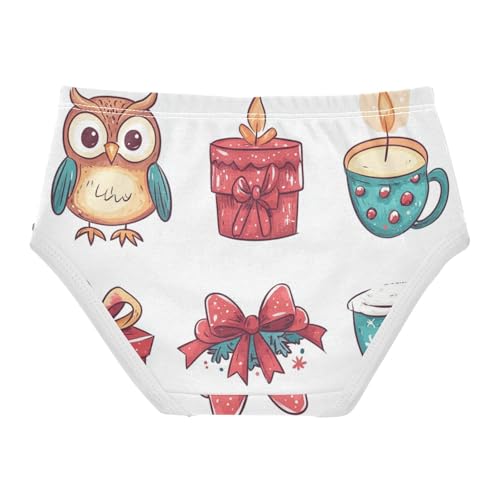 Girls' Sport Panties Organic Underpants for Toddlers Christmas Owl2