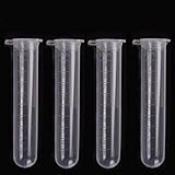 Buytra 100 Pack 10ML Plastic Lab Test Tube Vial Sample Container Centrifuge Tube with Snap Cap, Graduated, No-Leak