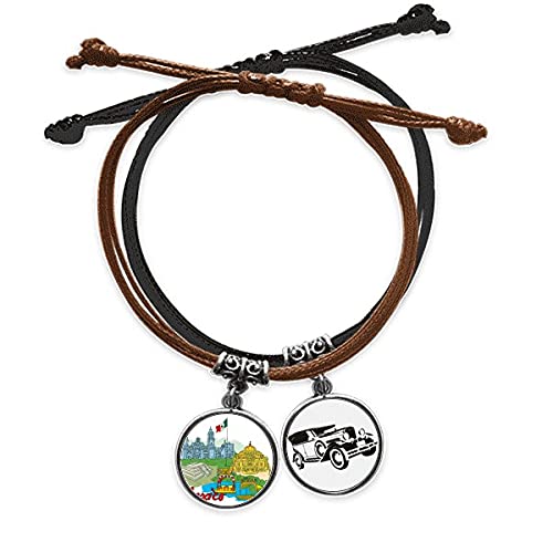 Bracelet Mexique réglable en cuir pour éviter les bijoux trop grands
