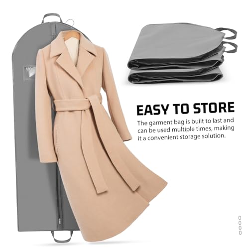 HEALLILY 2 Pcs Non-Woven Fabric Garment Bags for Hanging Clothes Dustproof Suit Cover Bags 152x60x10cm for Travel and Dance Costumes4