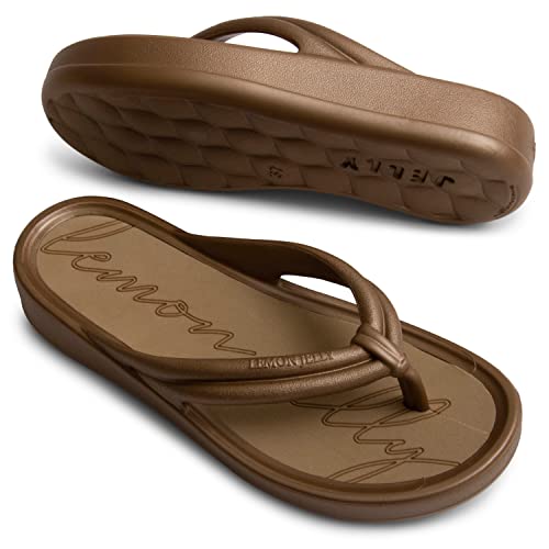 Lemon Jelly Flip Flops for Women - Water-Friendly Comfort Beach Slippers - Super Lightweight Summer Flip Flops for Women - Versatile, Casual Sandals for Ladies - Great for the Pool, Beach & Shower3