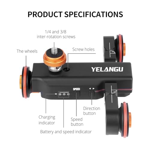 Yelangu 3 Wheel Wireless Camera Slider thumb #4