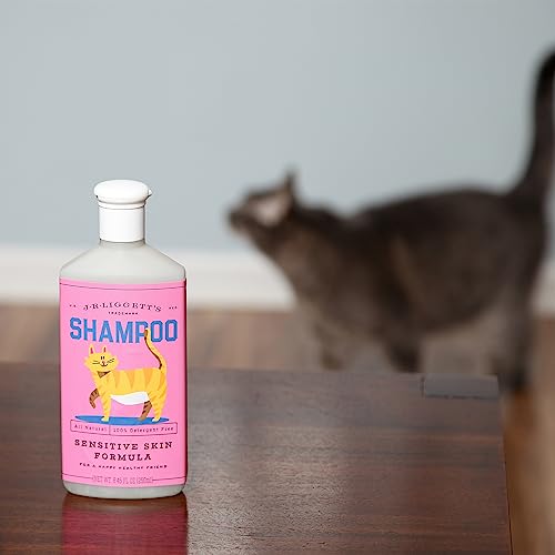 Image of J.R.LIGGETT'S Liquid Cat Shampoo, Natural Cleansing Liquid for Cats with Sensitive Skin, Hypoallergenic Feline Formula Gently Deep Cleans with No Essential Oils, Detergent-Free, 8.45 oz