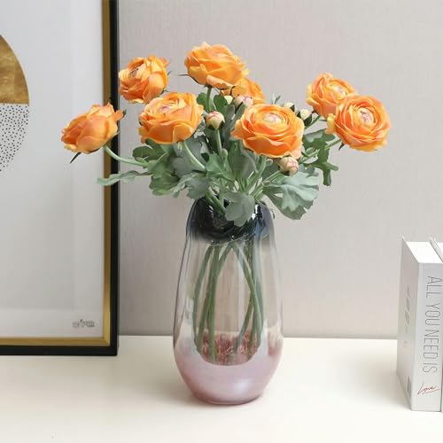 TVIVID Hochwertige künstliche Tau-Lotus, True Touch, Simulationsblumen, Balkon, Garten, Dekoration, falsche rosa Blume, Latex-Tau-Lotuszweig