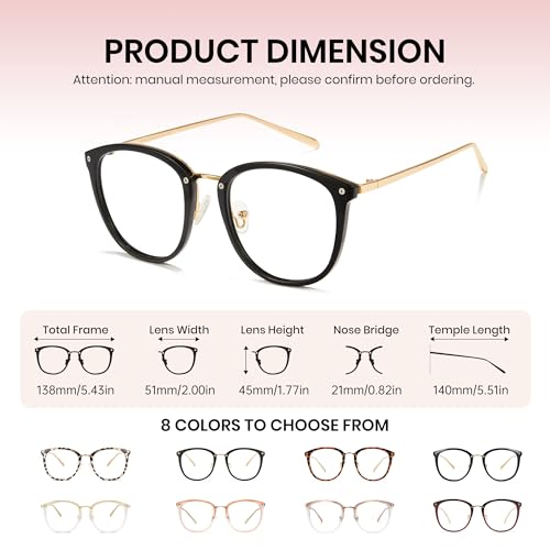 Image of Cyxus Stylish Blue Light Glasses for Woman, Lightweight Computer Glasses for Screen Time Anti Eye Strain for Work, Daily Use