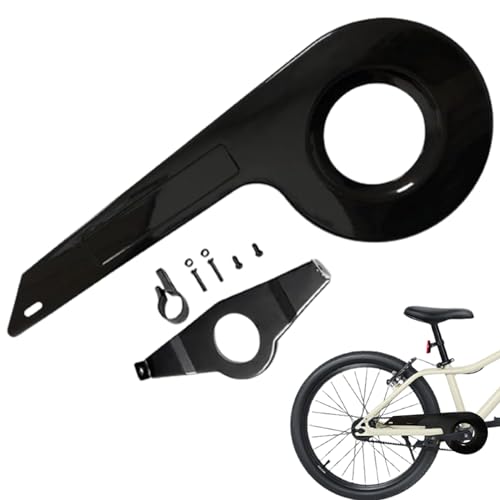 Comebachome Bike Chain Cover, Bike Chain Guard Fit for 32-36 Teeth Universal Bicycle Chain Guard Kids Sturdy Bike Chain Cover for Bike Accessories Black, Bike Chain Guard, Standard