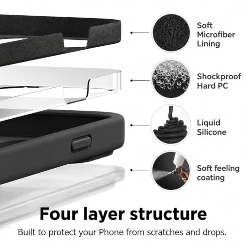 Image of KACA Silicone Back Case for Google Pixel 7a, Soft-Touch, Shockproof Phone Back Cover for Google Pixel 7a (Black)