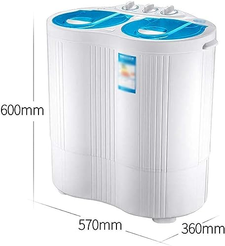 CNAOHGHN Washing machine,Portable Compact Washing machine, Mini Twin Tub Washing machine Spinner, Drain - Image 2