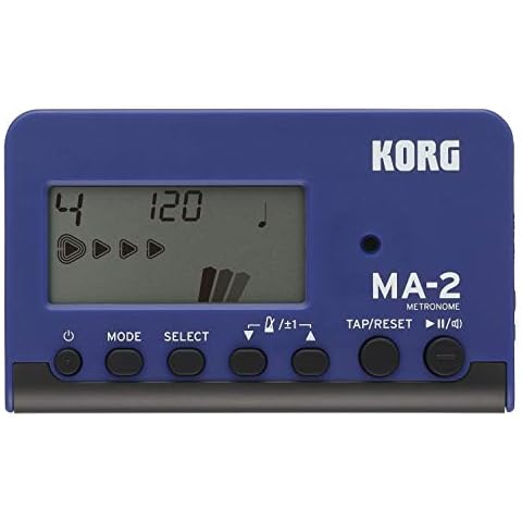 Korg - MA2-BLBK LCD Pocket Digital Metronome - Black & Blue Cover