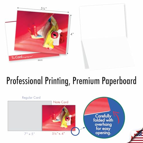 Image of The Best Card Company - 10 Blank Animal Christmas Note Cards - Assorted Bulk Holiday Cards for Men and Women, Fun Wildlife (4 x 5.12 Inch) - Yule Frogs M1754XB