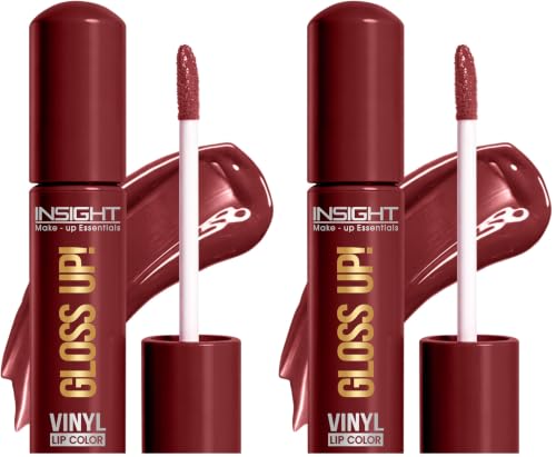 Image of INSIGHT Gloss Up Lip Color - Earthy Rose | High-Gloss Finish | Non-Transfer | Smudge Proof | Rich Pigmentation | Lightweight, Long-Lasting Formula | All-Day Comfortable Wear (4g) (Pack of 2)